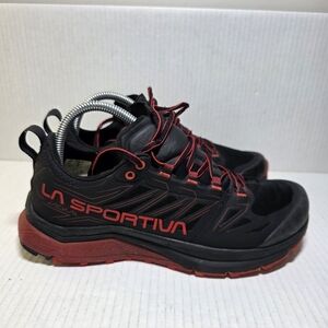 LA SPORTIVA MEN JACKAL BLACK/POPPY TRAIL RUNNING SHOE 8.5